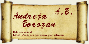Andreja Borozan vizit kartica